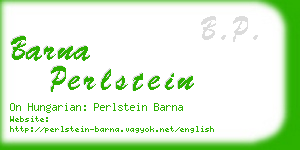 barna perlstein business card